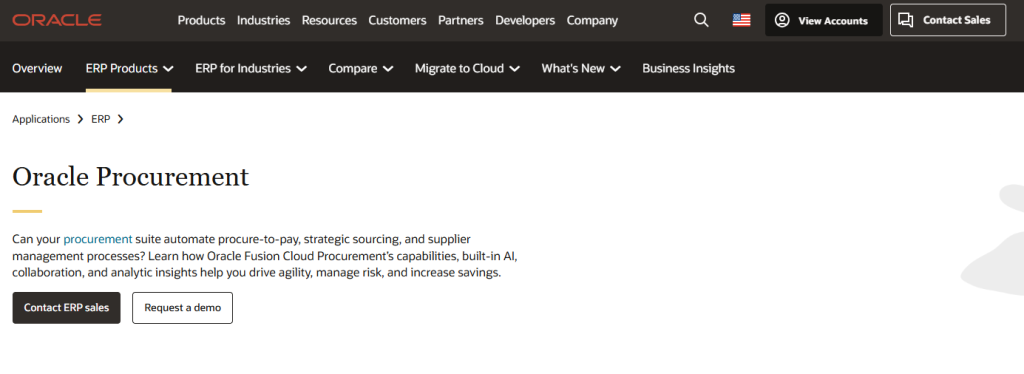 Oracle Procurement Cloud