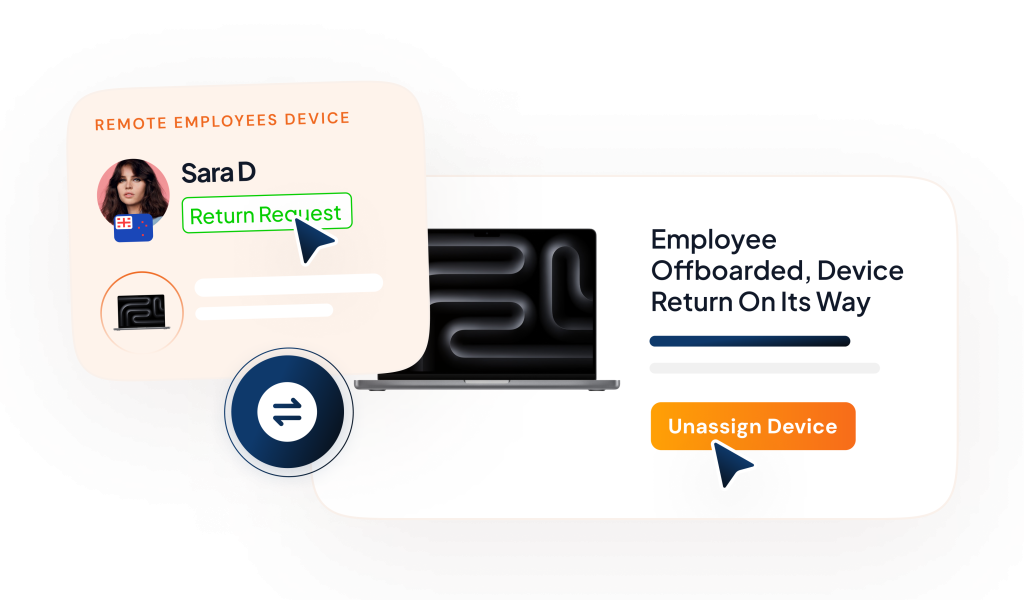 Remote employee returning equipment